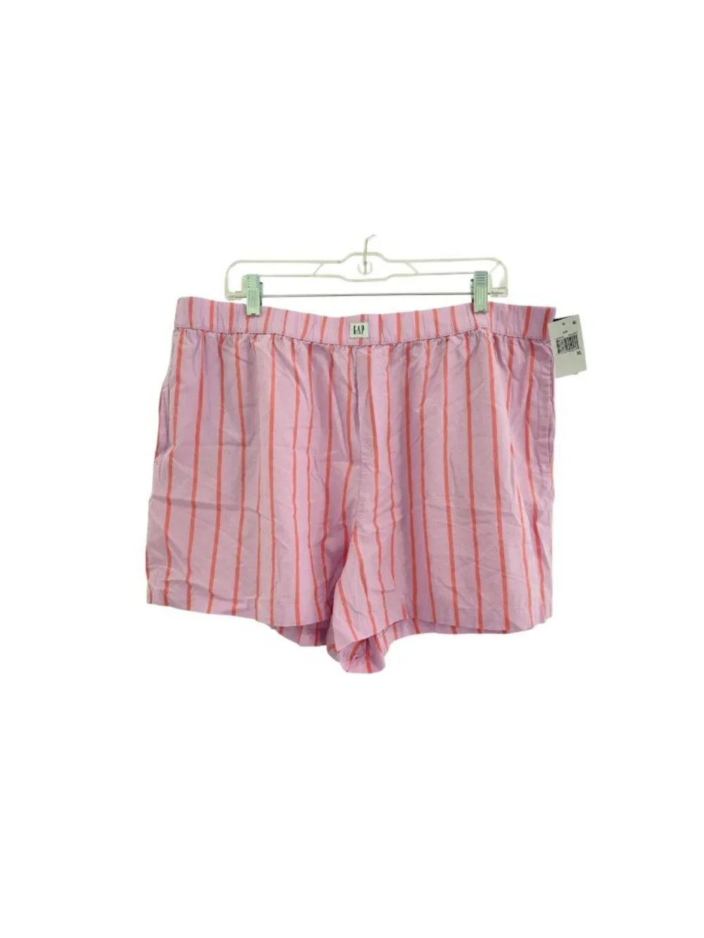 NWT Gap Body Boxer Shorts Sleep Pajama Lounge Bottoms Sz XL Pink Stripe Preppy